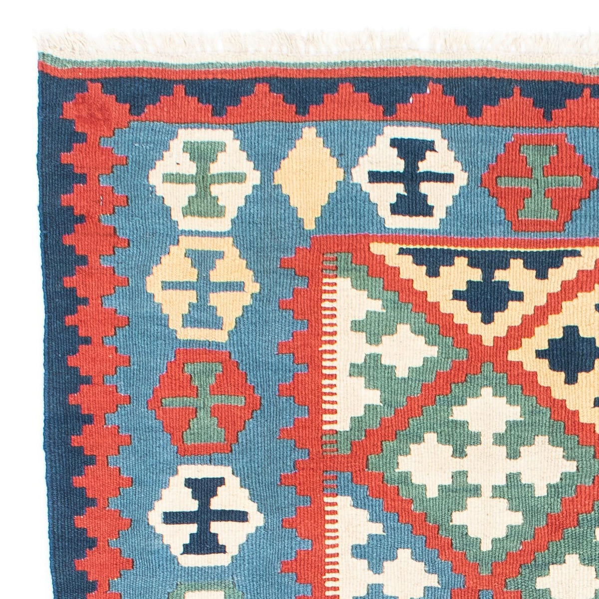 Kelim-tæppe - orientalsk - 175 x 124 cm - blå