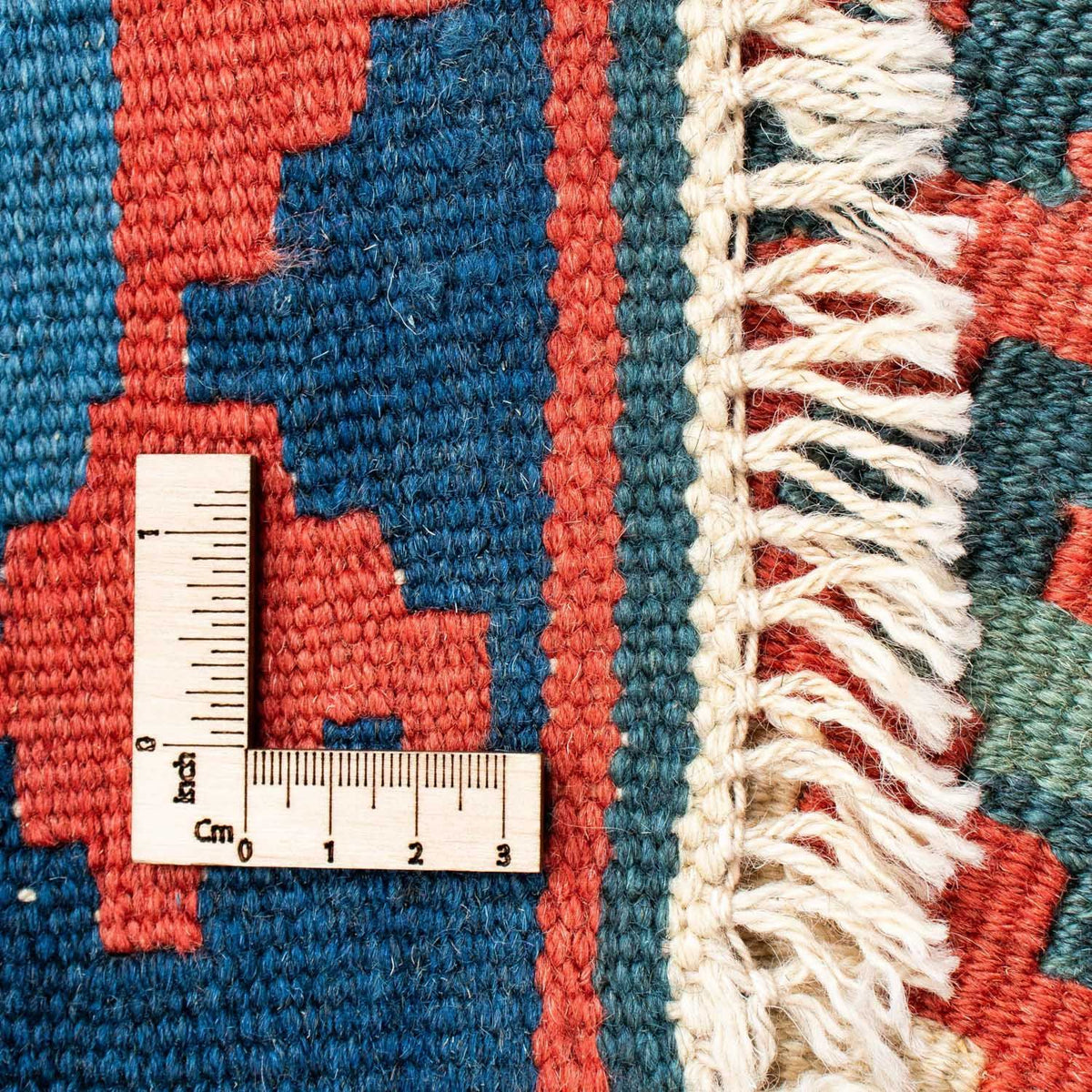 Kelim-tæppe - orientalsk - 175 x 124 cm - blå