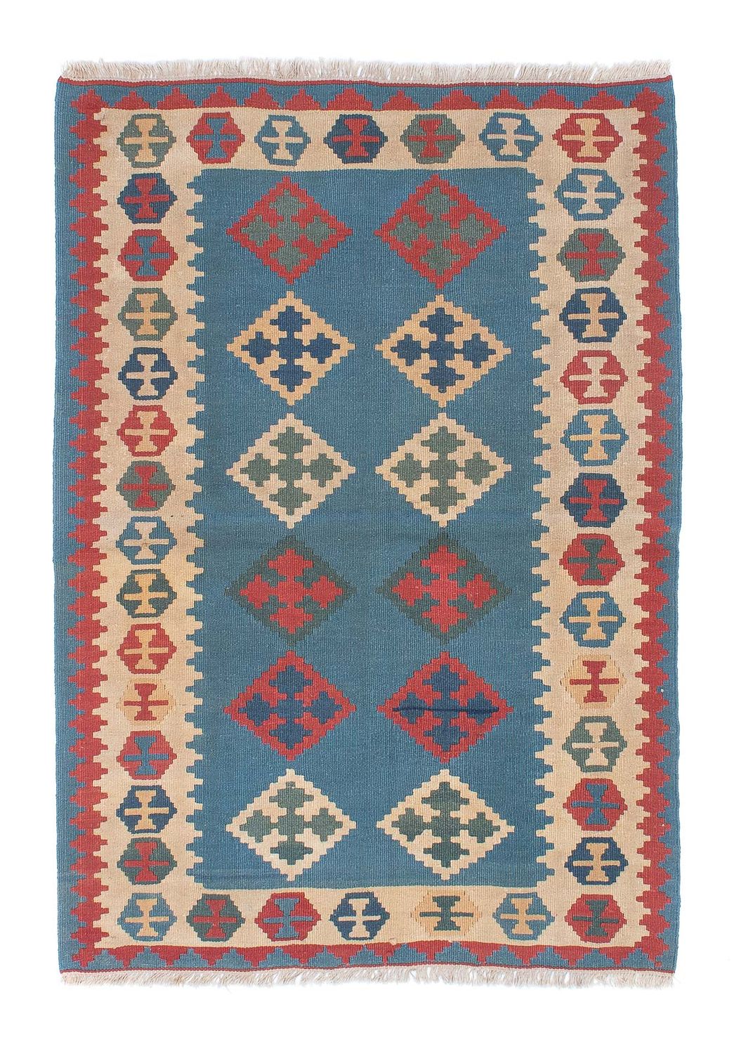 Kelim-tæppe - orientalsk - 170 x 117 cm - blå