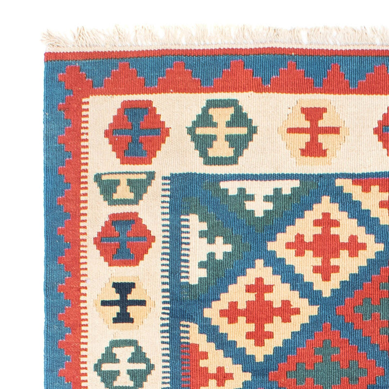 Kelim-tæppe - orientalsk - 185 x 112 cm - blå