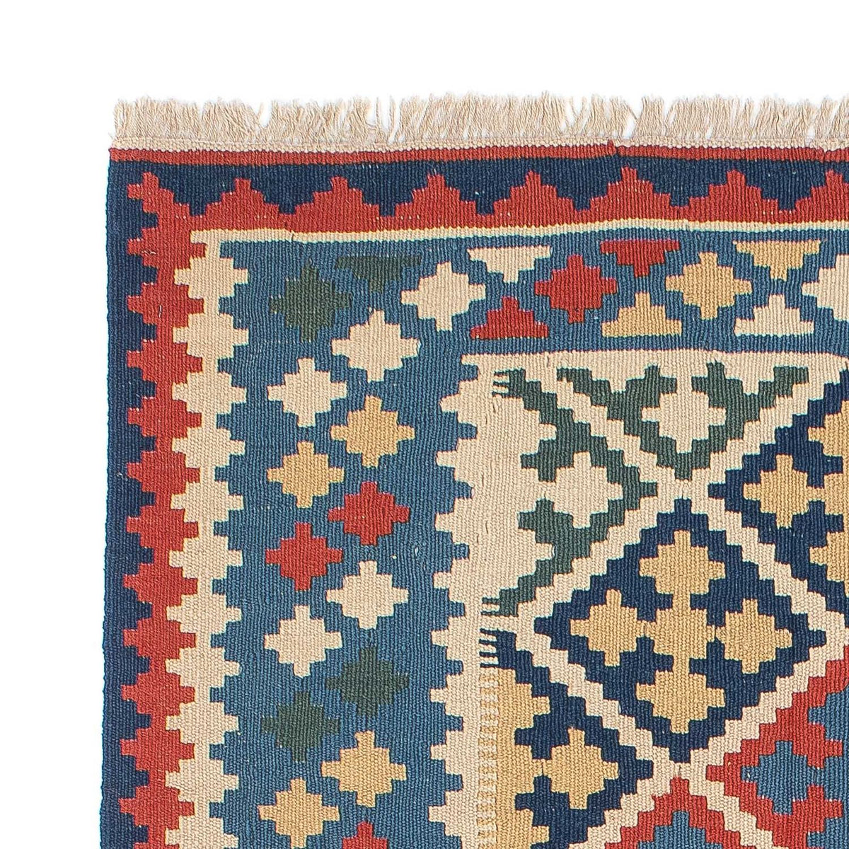 Kelim-tæppe - orientalsk - 174 x 115 cm - blå