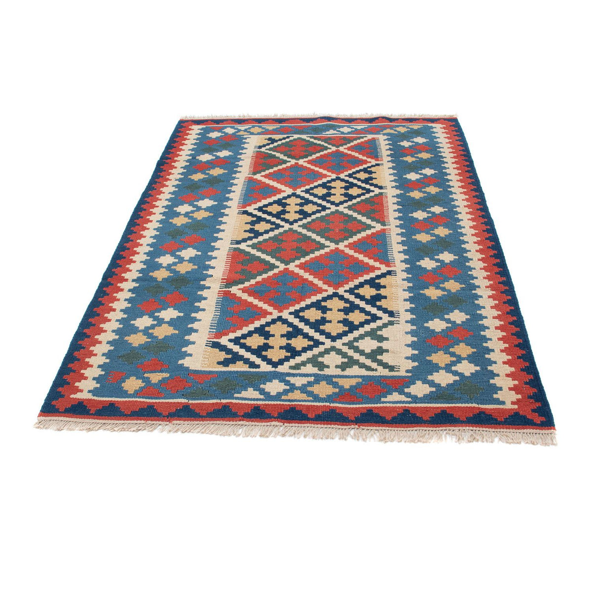 Kelim-tæppe - orientalsk - 174 x 115 cm - blå
