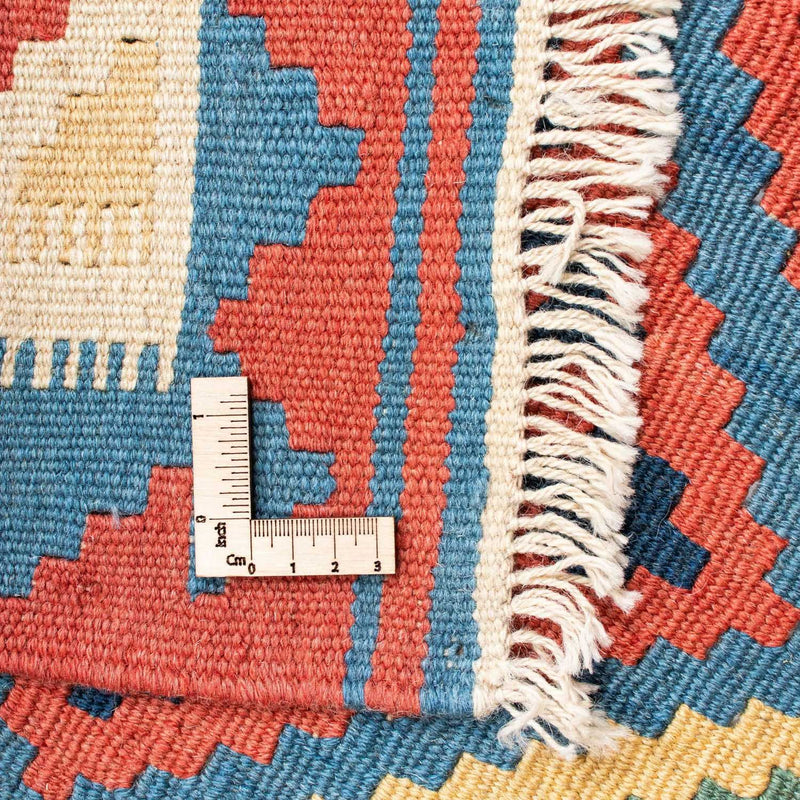 Kelim-tæppe - orientalsk - 173 x 130 cm - blå