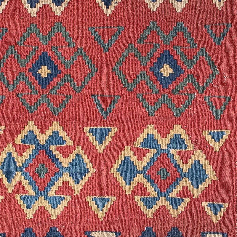 Kelim-tæppe - orientalsk - 156 x 105 cm - mørkerød