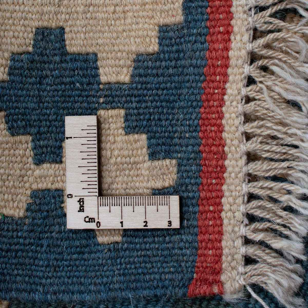 Kelim-tæppe - orientalsk - 178 x 128 cm - blå