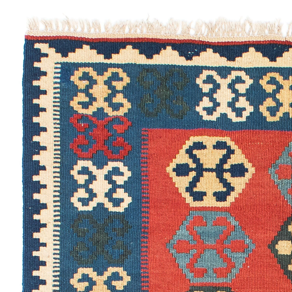Kelim-tæppe - orientalsk - 152 x 106 cm - rød
