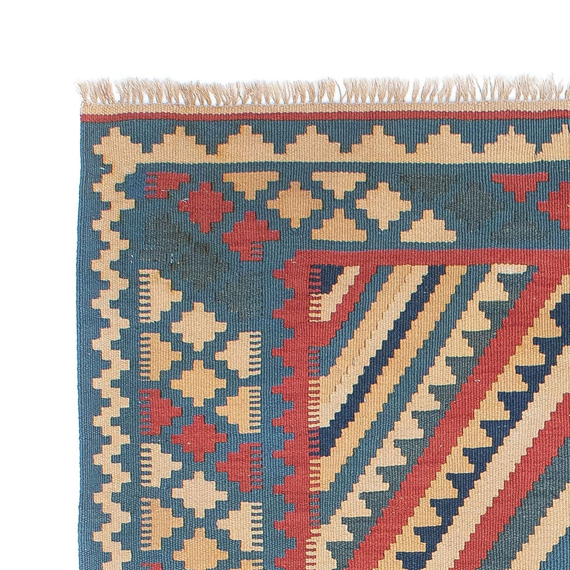 Kelim-tæppe - orientalsk - 155 x 117 cm - blå