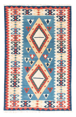 Kelim-tæppe - orientalsk - 183 x 116 cm - turkis