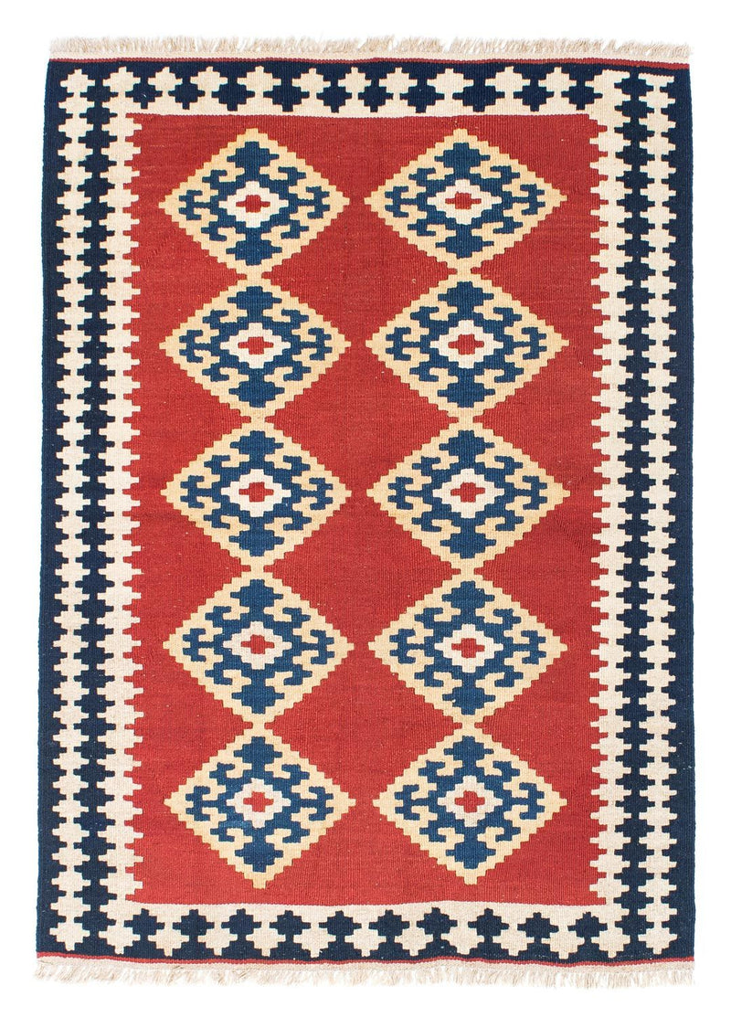 Kelim-tæppe - orientalsk - 148 x 108 cm - rød