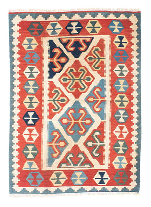 Kelim-tæppe - orientalsk - 152 x 110 cm - rød
