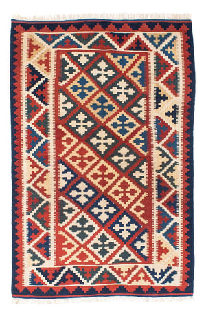 Kelim-tæppe - orientalsk - 160 x 112 cm - rød