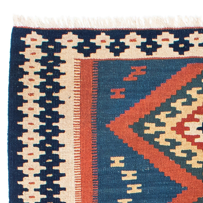 Kelim-tæppe - orientalsk - 143 x 108 cm - blå