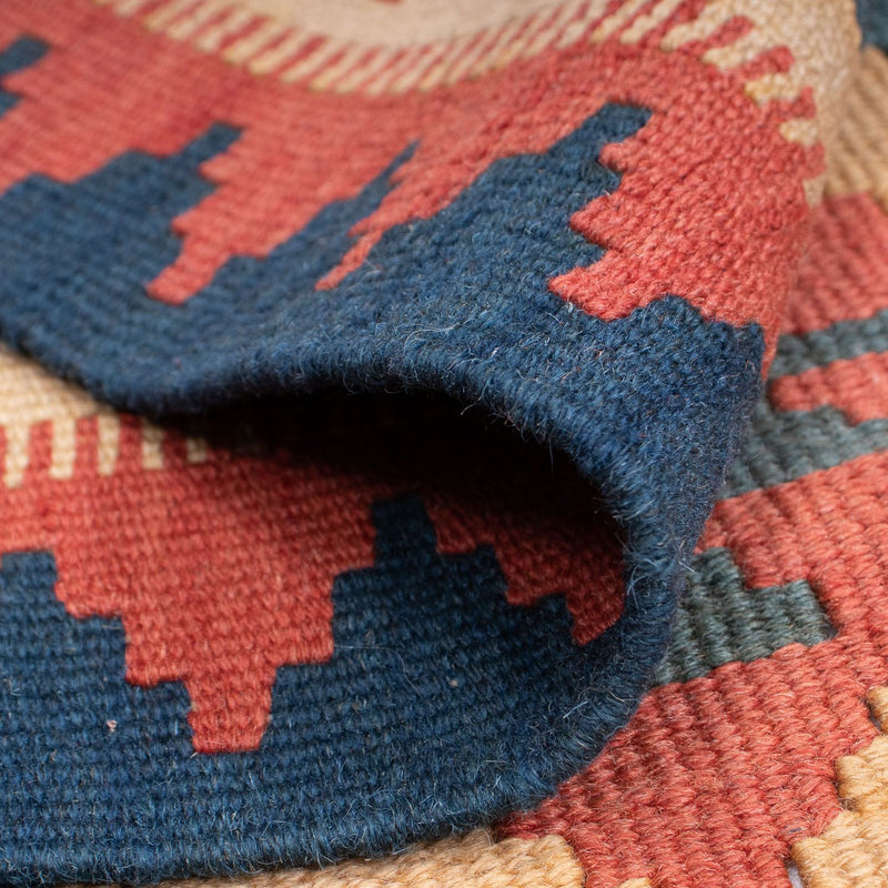 Kelim-tæppe - orientalsk - 172 x 125 cm - blå