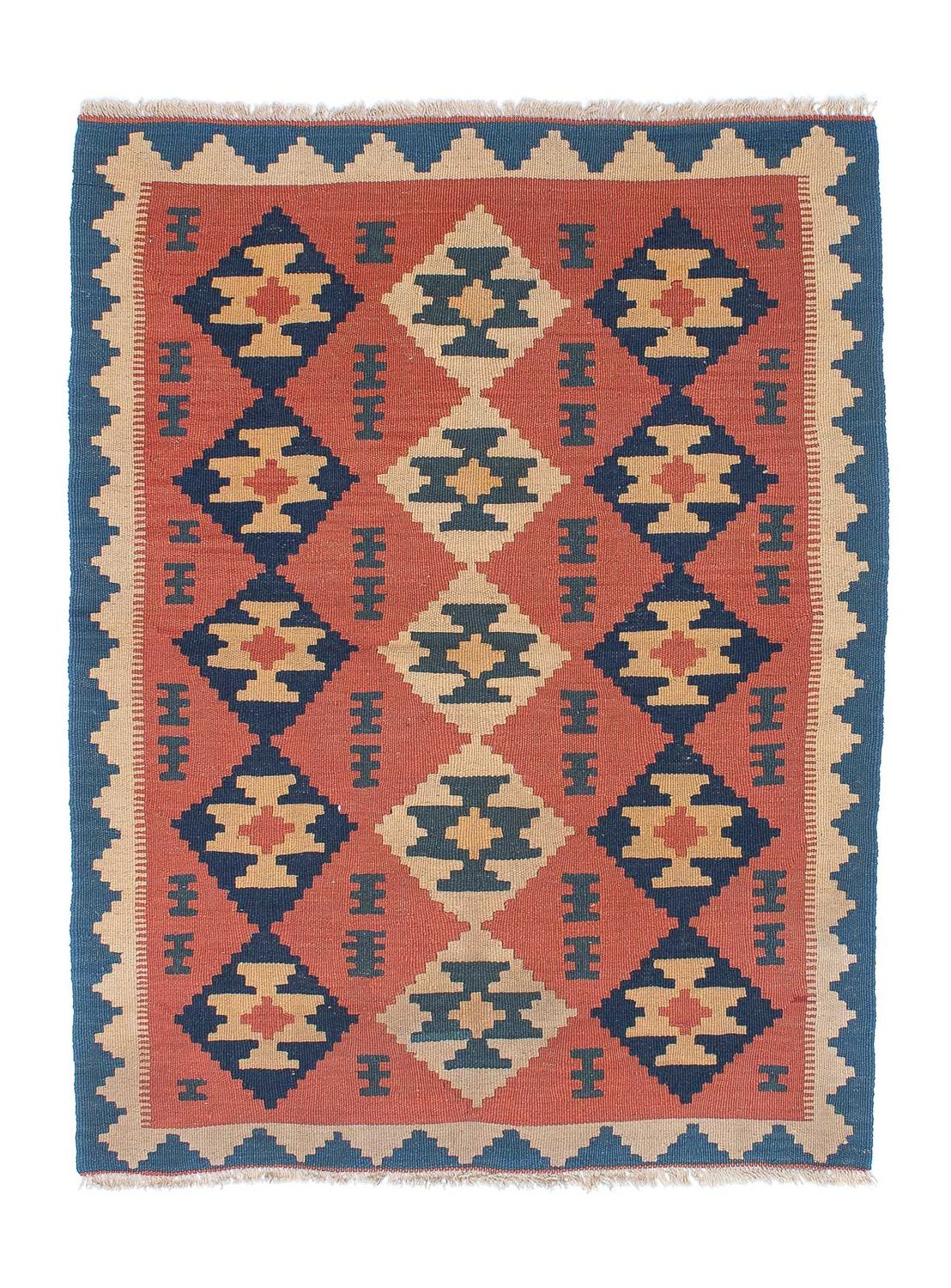 Kelim-tæppe - orientalsk - 150 x 108 cm - rust