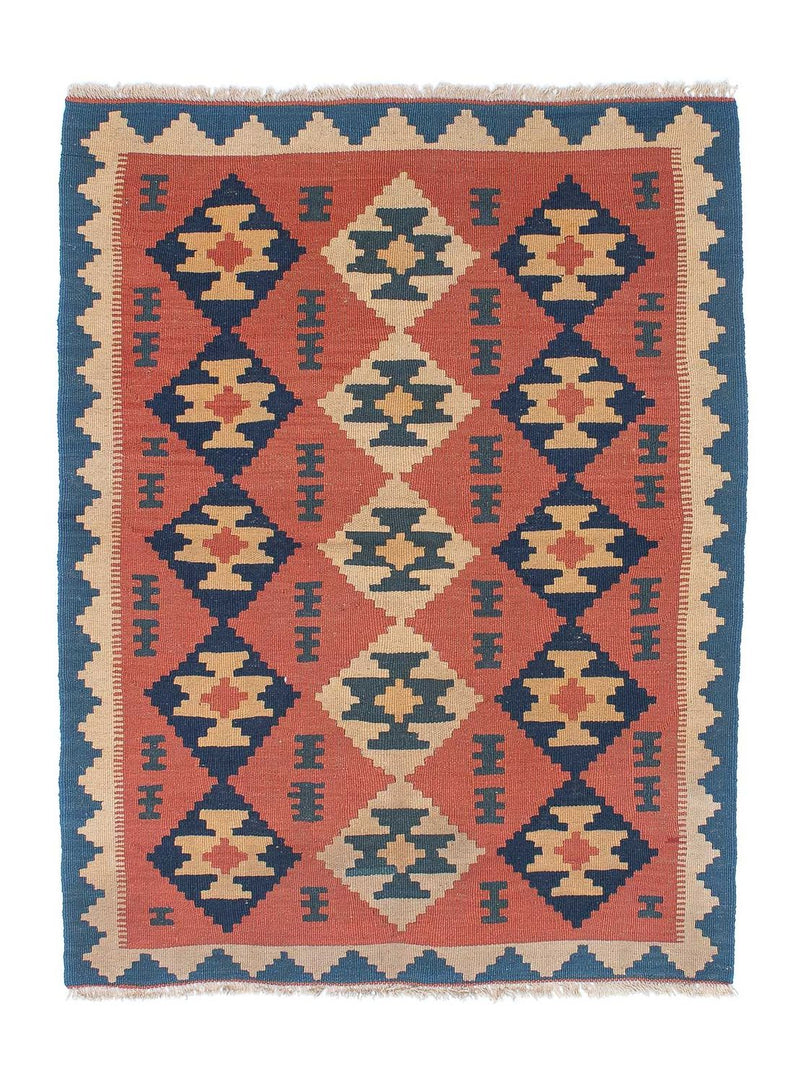 Kelim-tæppe - orientalsk - 150 x 108 cm - rust