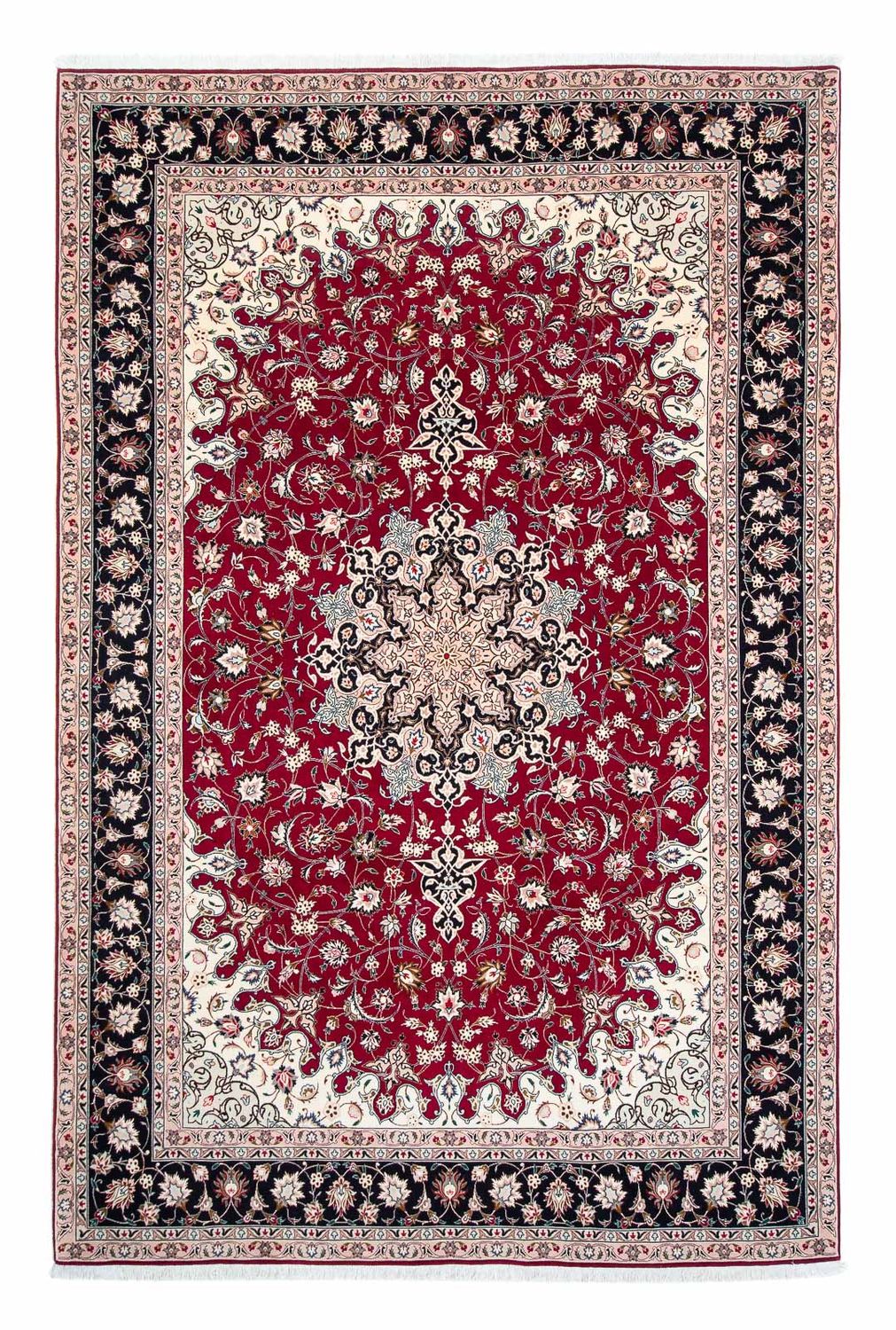 Persisk tæppe - Tabriz - Royal - 319 x 204 cm - mørkerød