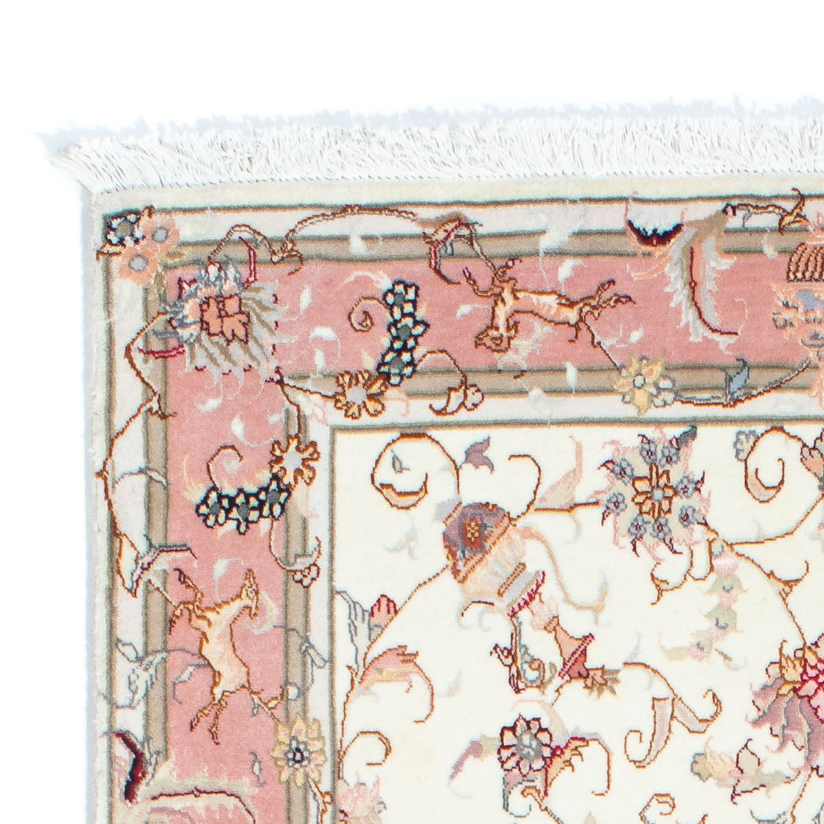 Løber Persisk tæppe - Tabriz - Royal - 202 x 100 cm - beige