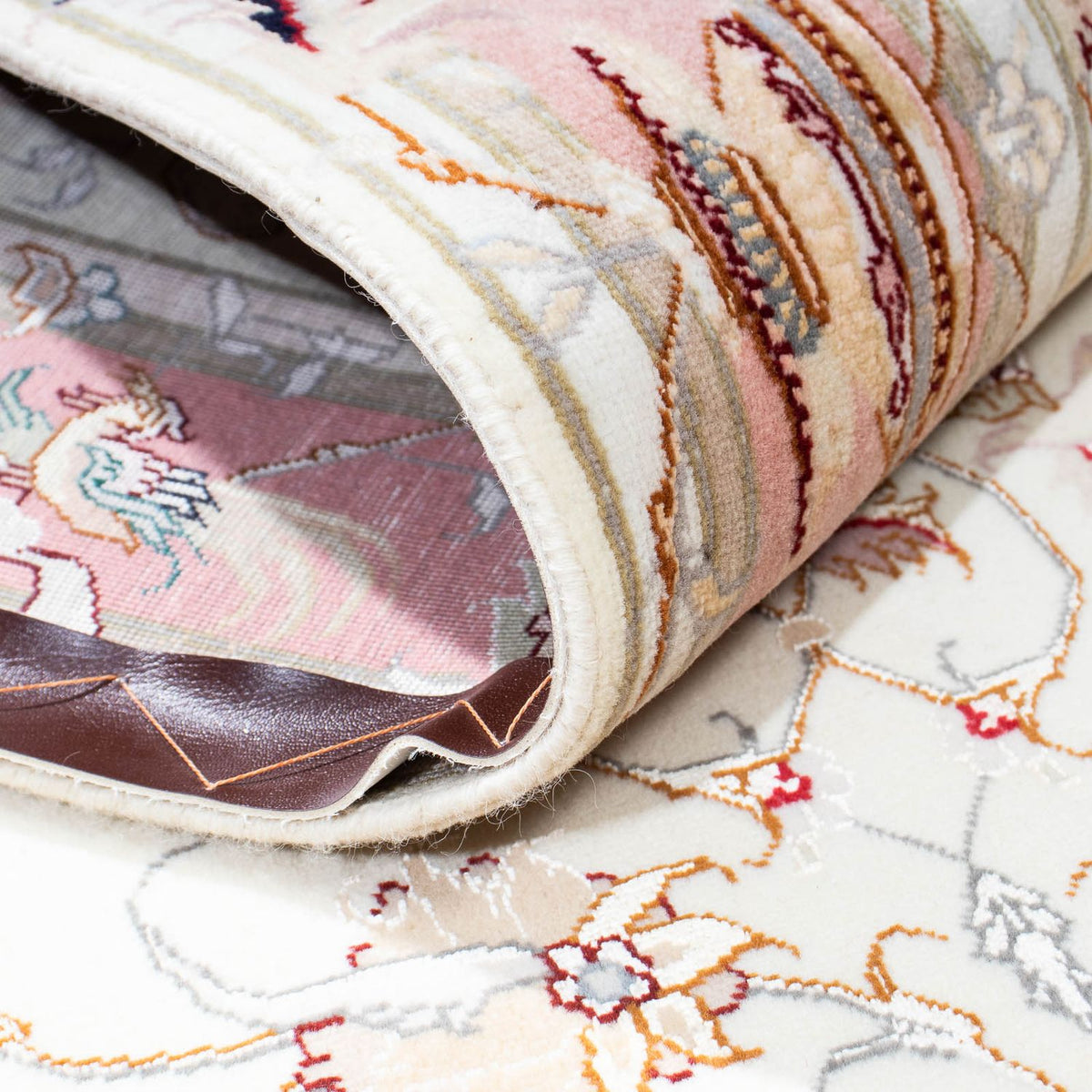 Løber Persisk tæppe - Tabriz - Royal - 202 x 100 cm - beige