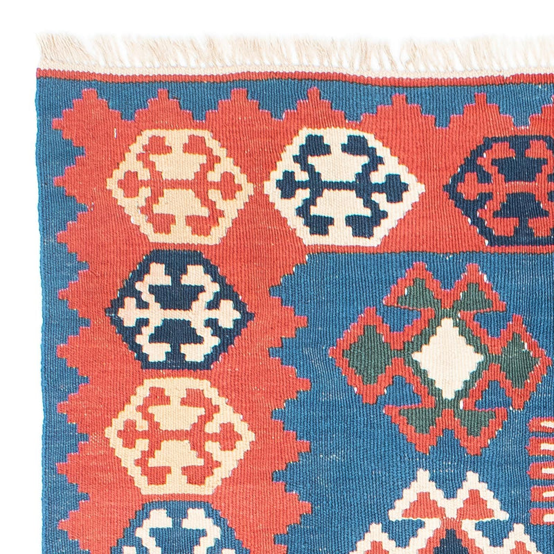 Kelim-tæppe - orientalsk - 177 x 116 cm - blå