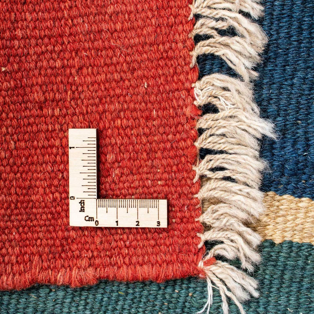 Kelim-tæppe - orientalsk - 198 x 152 cm - rød