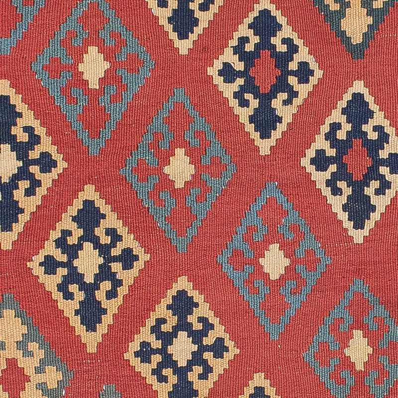 Kelim-tæppe - orientalsk - 161 x 96 cm - mørkerød