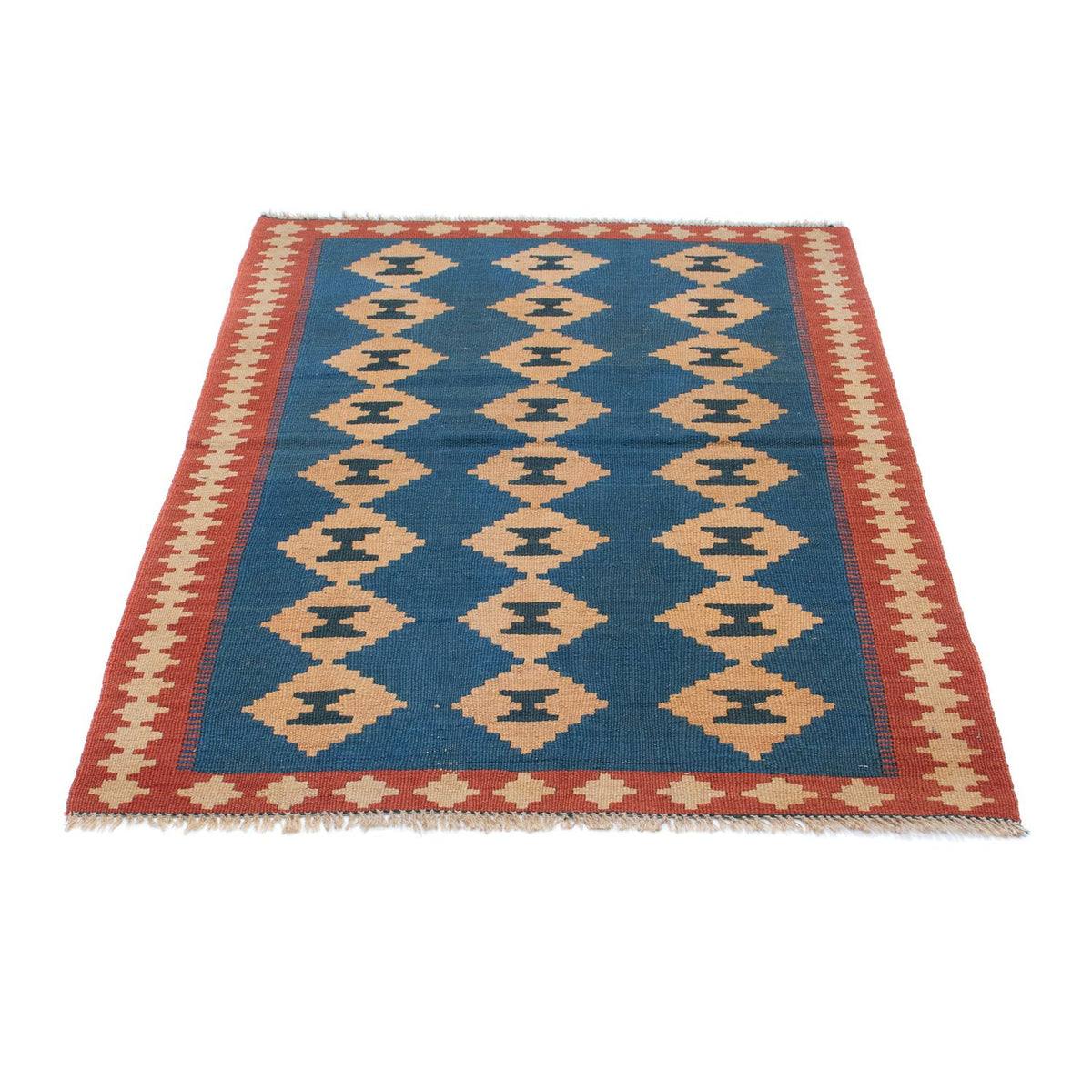 Kelim-tæppe - orientalsk - 149 x 98 cm - blå