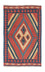 Kelim-tæppe - orientalsk - 150 x 97 cm - mørkerød