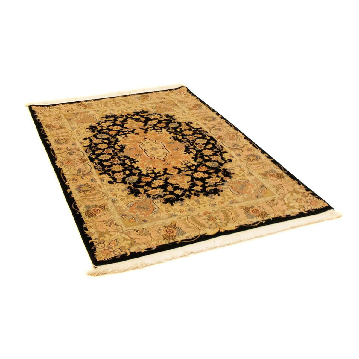 Persisk tæppe - Tabriz - Royal - 151 x 103 cm - sort