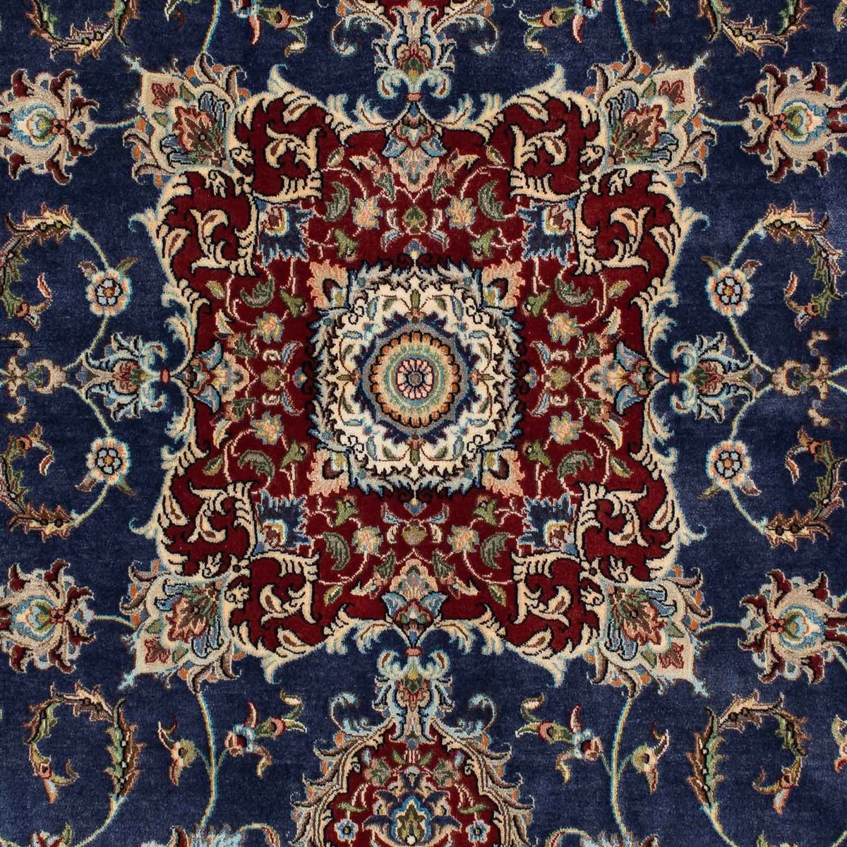 Persisk tæppe - Ghom - 193 x 133 cm - mørkeblå
