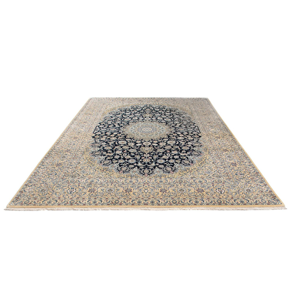 Persisk tæppe - Nain - Premium - 346 x 265 cm - beige