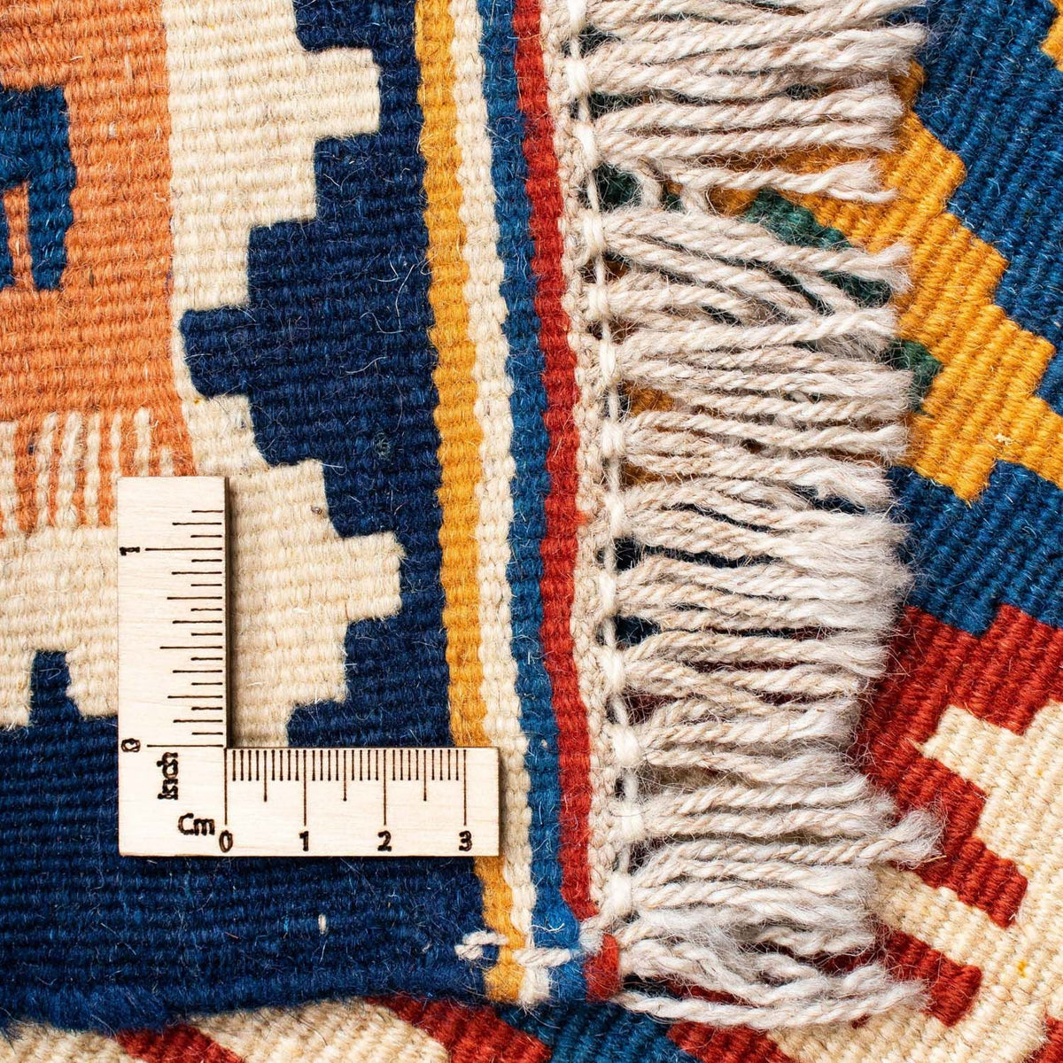 Kelim-tæppe - orientalsk - 156 x 110 cm - blå