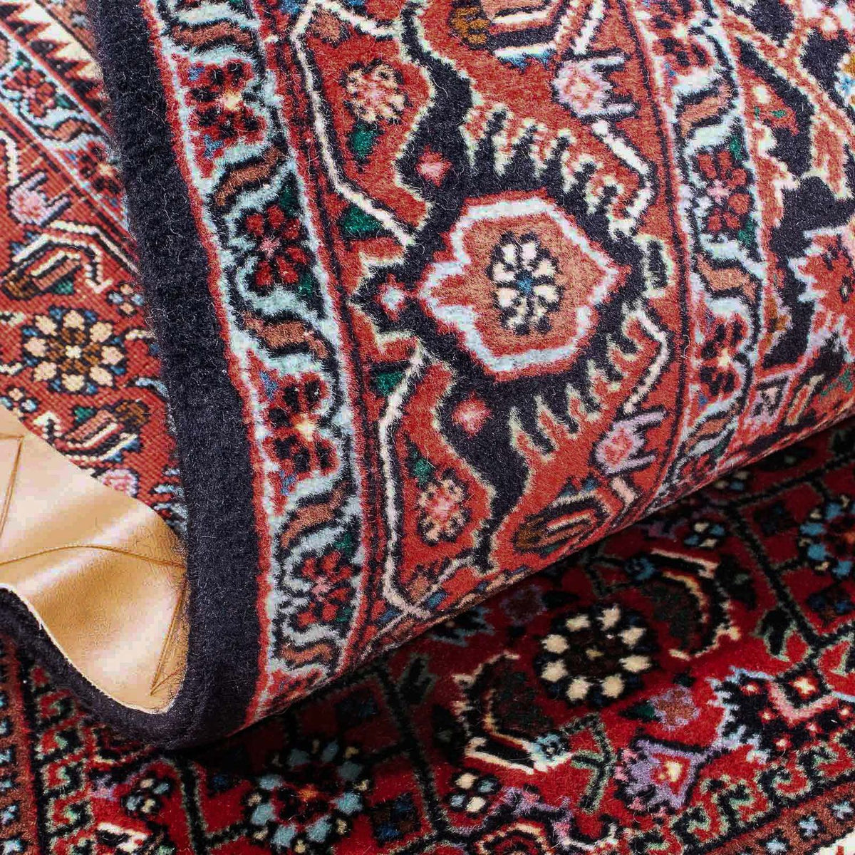 Persisk tæppe - Bijar - 169 x 106 cm - lysrød