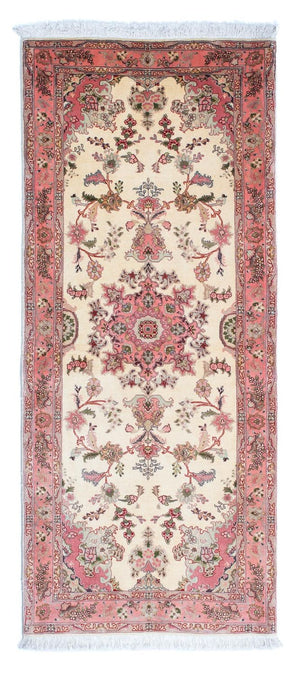 Løber Persisk tæppe - Tabriz - Royal - 198 x 83 cm - beige