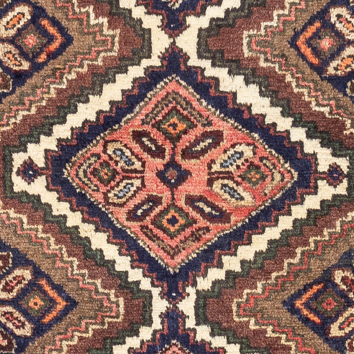 Persisk tæppe - Nomadisk - 120 x 73 cm - lysrød