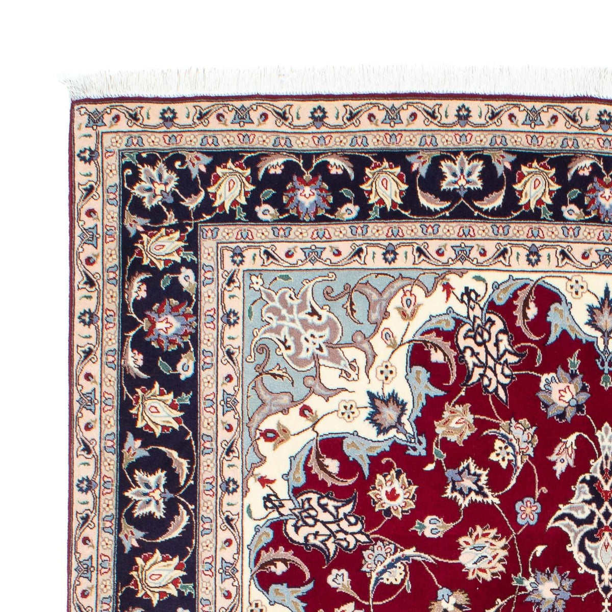 Persisk tæppe - Tabriz - Royal - 207 x 155 cm - mørkerød