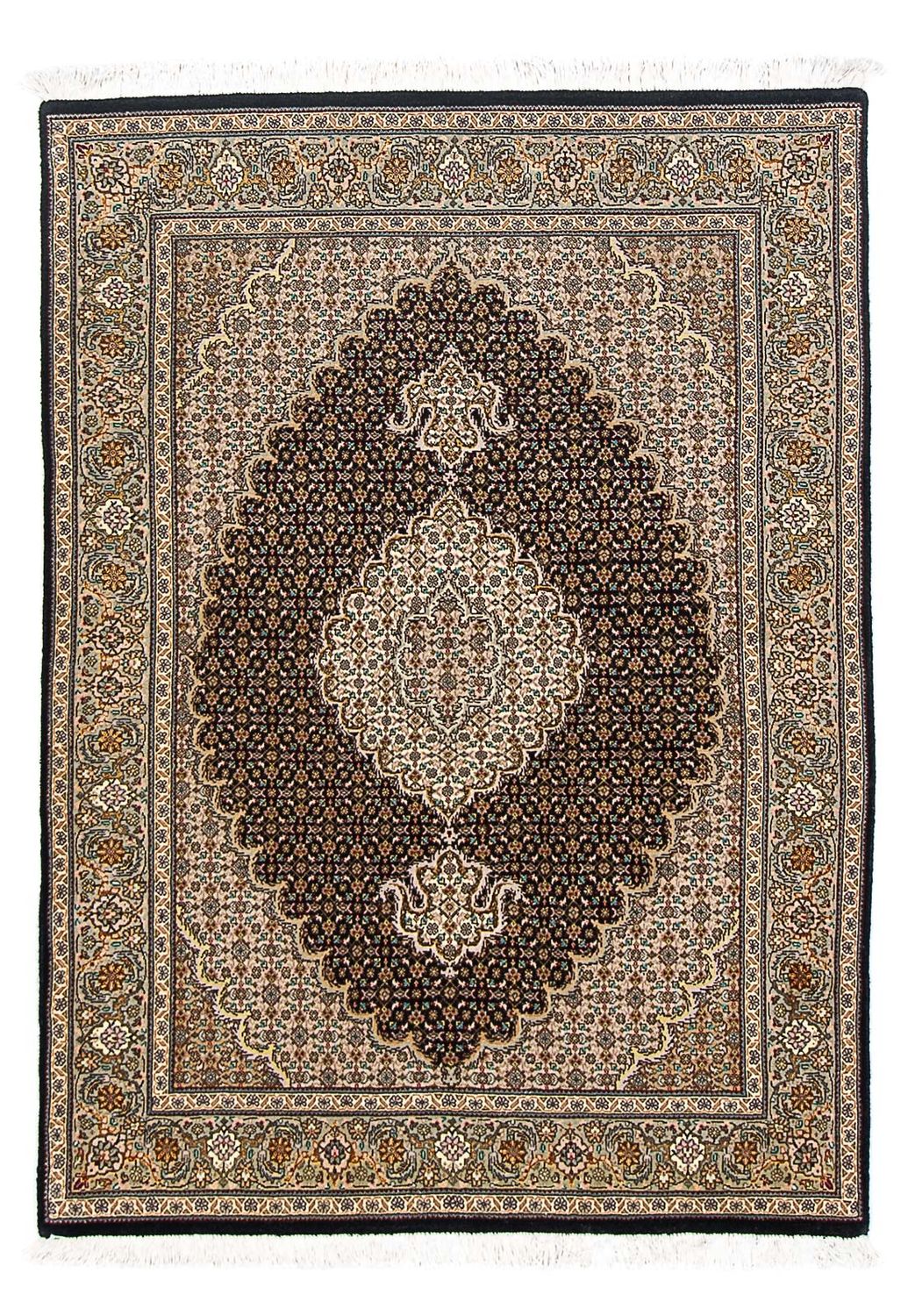 Persisk tæppe - Tabriz - Royal - 148 x 100 cm - mørkeblå