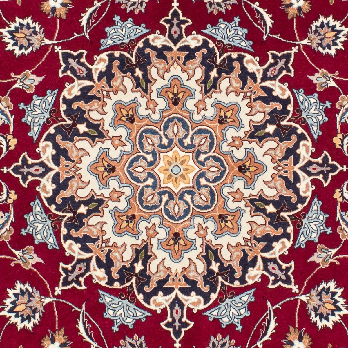 Persisk tæppe - Tabriz - Royal - 207 x 153 cm - mørkerød