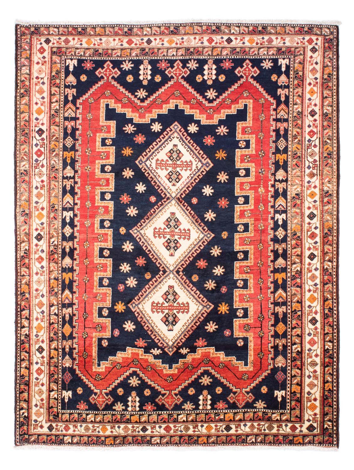 Persisk tæppe - Nomadisk - 207 x 158 cm - mørkeblå