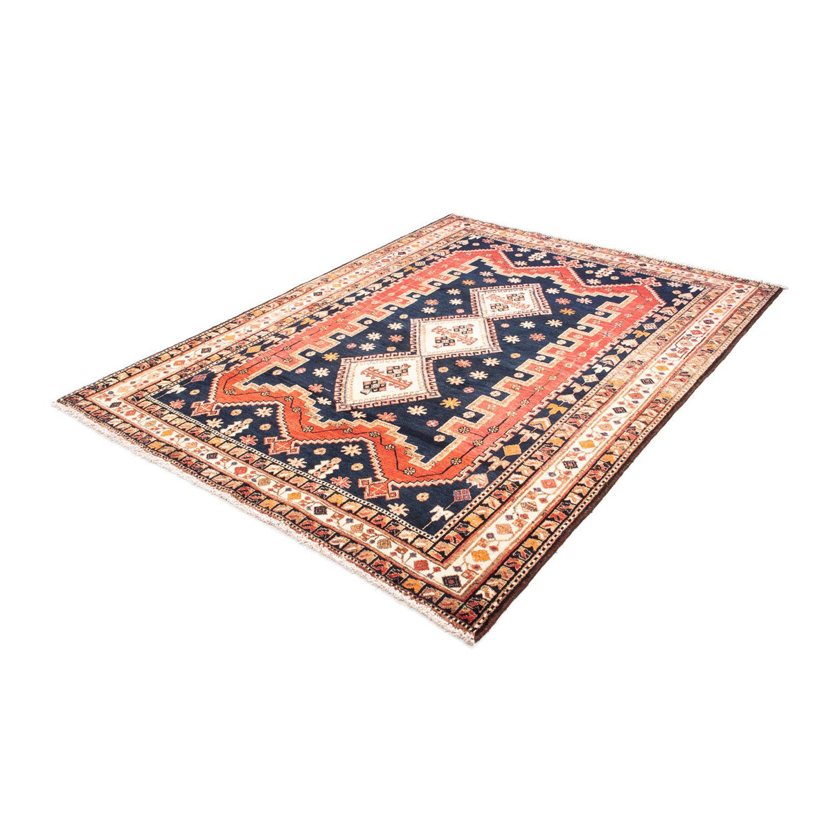 Persisk tæppe - Nomadisk - 207 x 158 cm - mørkeblå