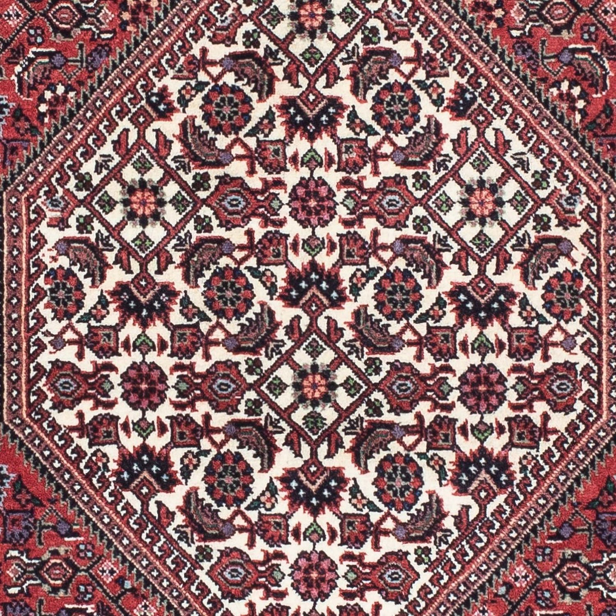 Løber Persisk tæppe - Bijar - 191 x 73 cm - lysrød