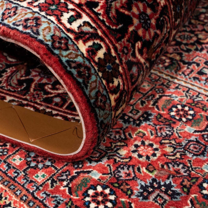 Persisk tæppe - Bijar - 233 x 169 cm - mørkerød