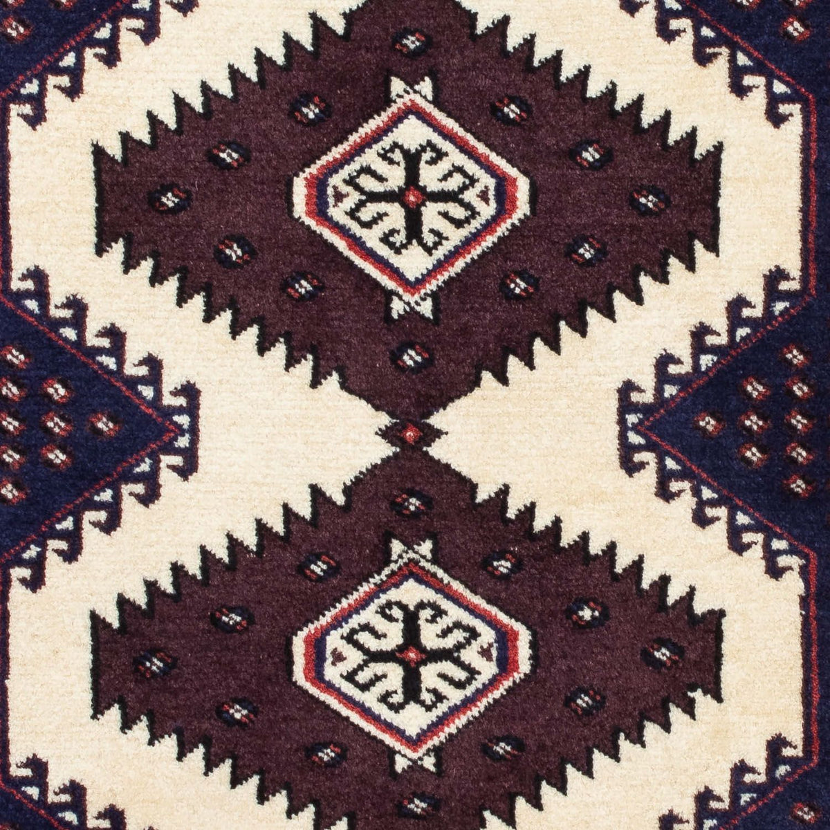 Turkaman-tæppe - 139 x 87 cm - flerfarvet