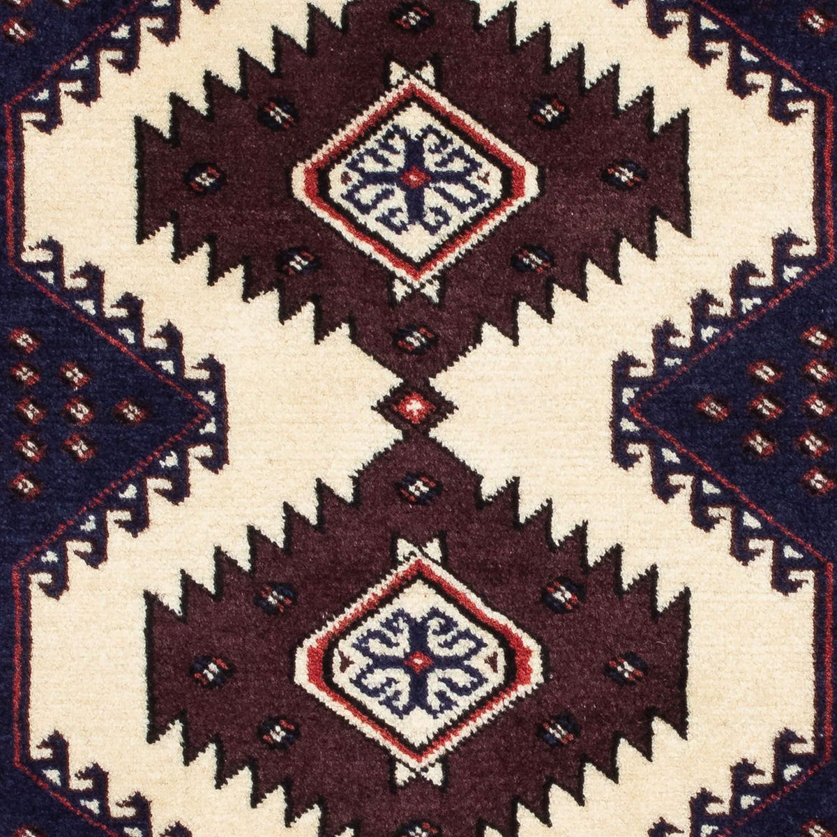 Turkaman-tæppe - 133 x 86 cm - flerfarvet