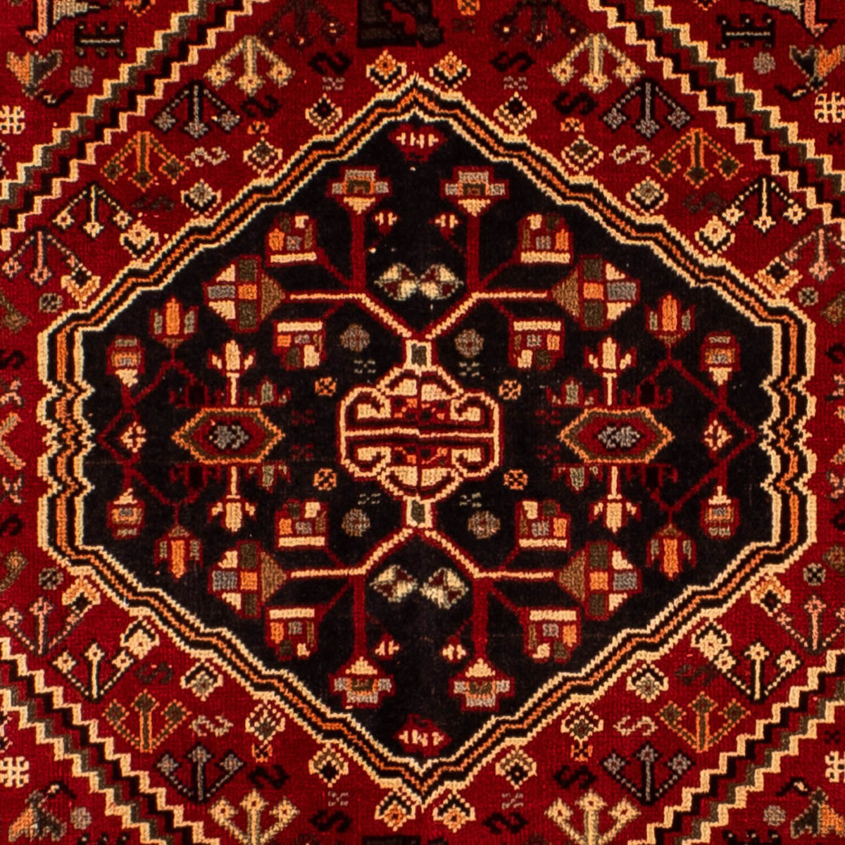 Persisk tæppe - Nomadisk - 289 x 196 cm - mørkerød