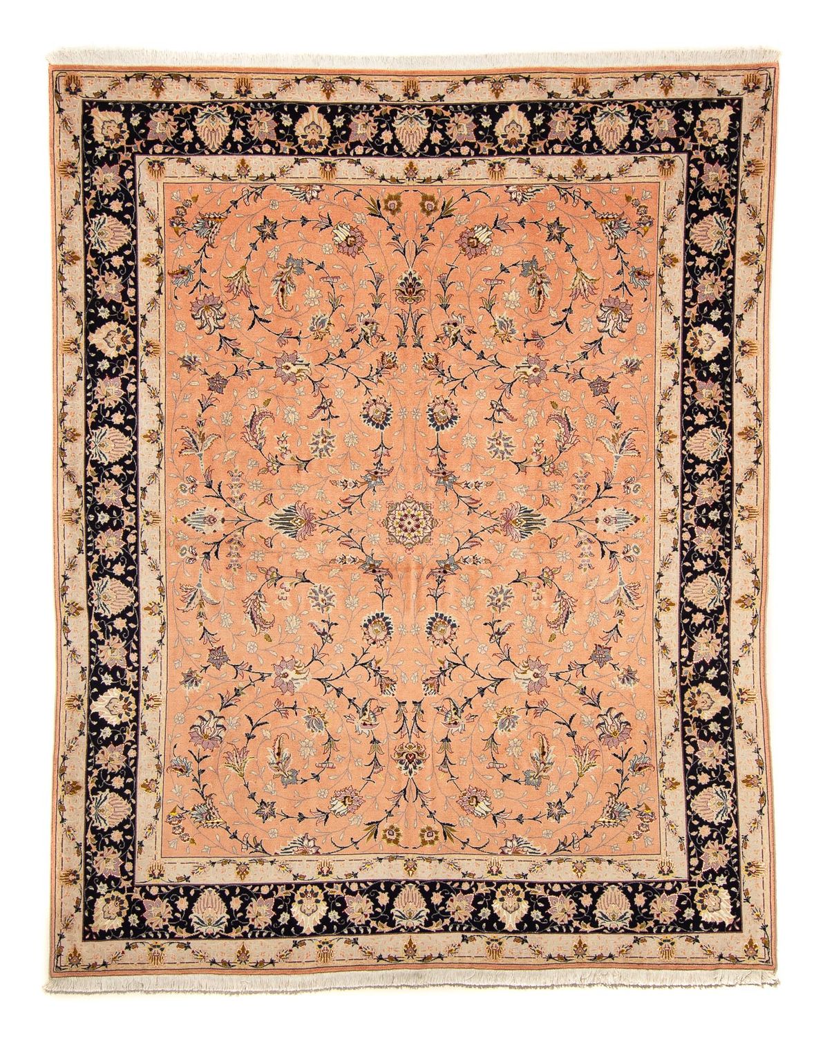 Persisk tæppe - Tabriz - Royal - 246 x 196 cm - lys brun