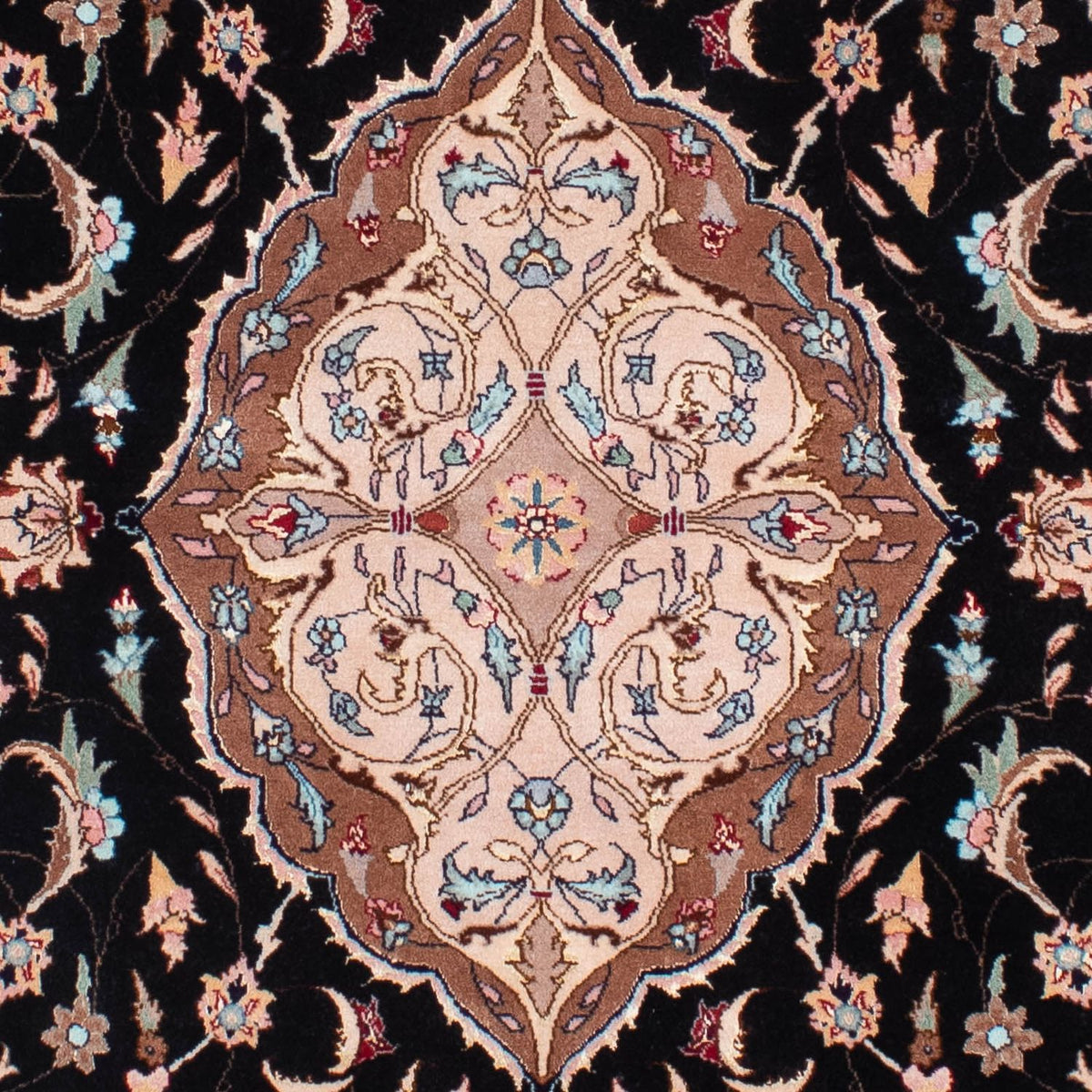 Persisk tæppe - Tabriz - Royal - 201 x 155 cm - mørkeblå