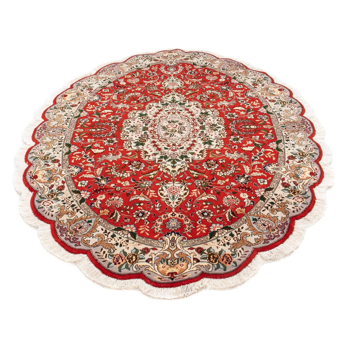 Persisk tæppe - Tabriz - Royal oval  - 195 x 130 cm - rød