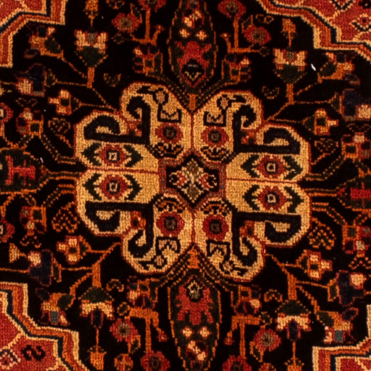 Persisk tæppe - Nomadisk - 268 x 205 cm - mørkerød