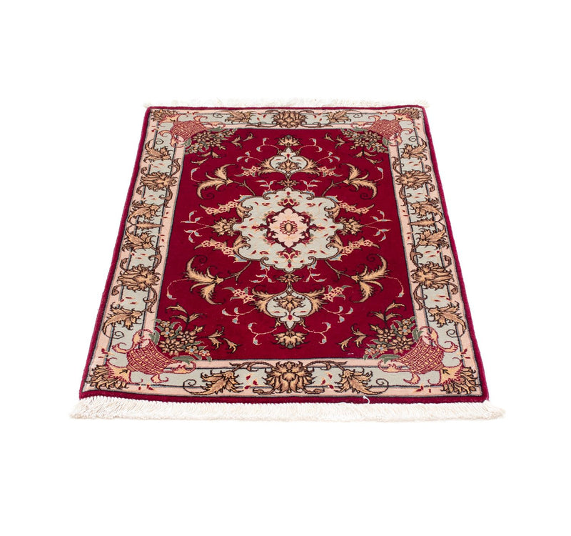 Persisk tæppe - Tabriz - Royal - 87 x 60 cm - mørkerød