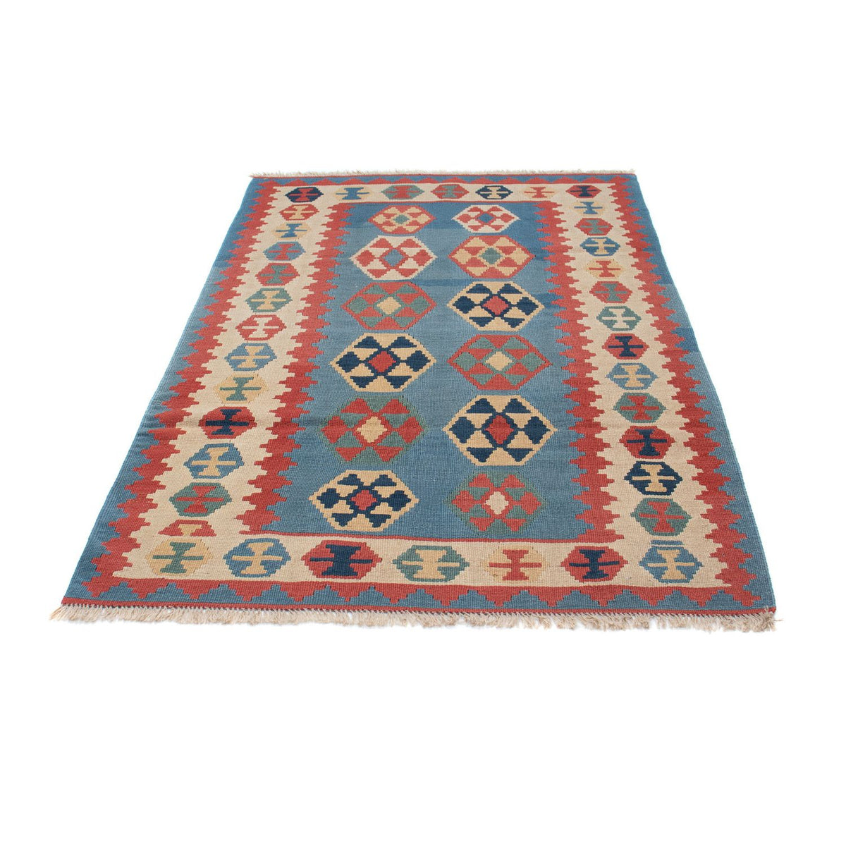 Kelim-tæppe - orientalsk - 179 x 108 cm - blå